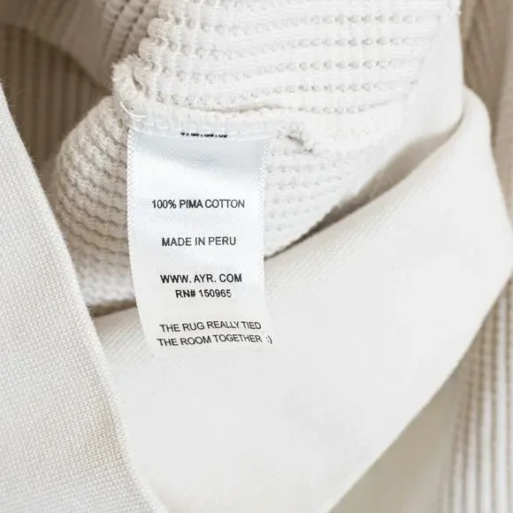 AYR The Waffle Cone Cardigan Sweater in Seashell white size XS - Picture 9 of 11